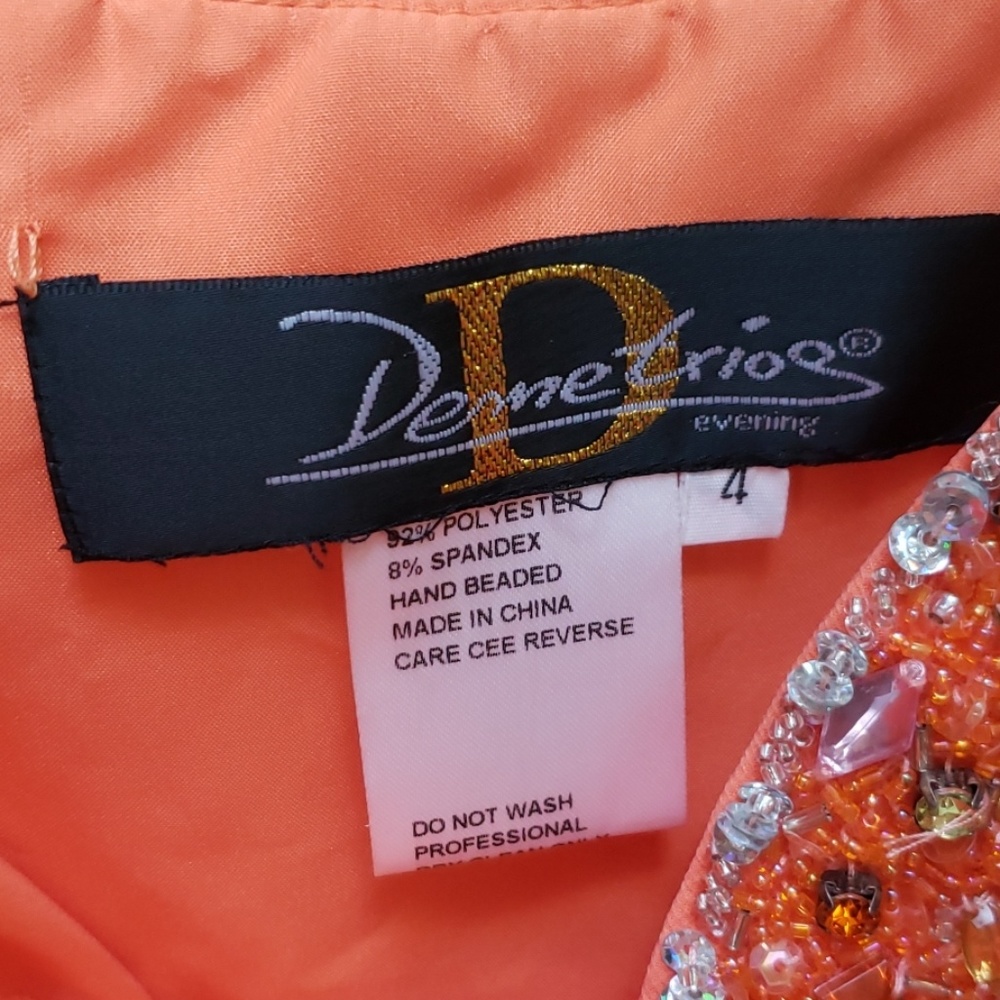 Gorgeous bright orange party dress NWT - Picture 8 of 8